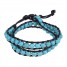 Trendy and Chic New Turquoise Beads Wrap Genuine Leather Bracelet Necklace from urbanjewelry.net